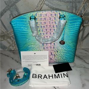 Brahmin Cotton Candy Large Duxbury Satchel Handbag NWT
